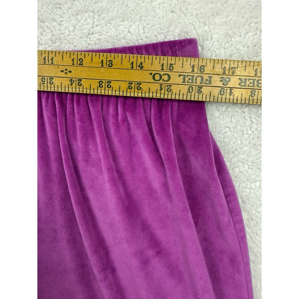 Juicy Couture Lounge Pants Womens XL Pink Luxe Velour Bling SpellOut Down Leg - Picture 9 of 12